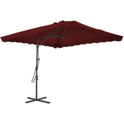 Ombrellone con Palo in Acciaio Rosso Bordò 250x250x230 cm vidaXL 8495
