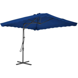 Ombrellone con Palo in Acciaio Blu 250x250x230 cm Vidaxl 2712