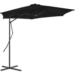 Ombrellone con Palo in Acciaio Nero 300x230 cm Vidaxl 1901