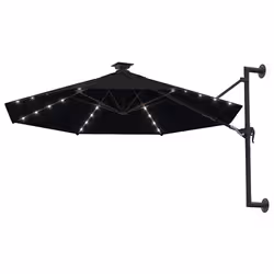 VidaXL 312528 ombrellone da cortile Nero - Vista aggiuntiva 2