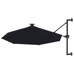 VidaXL 312528 ombrellone da cortile Nero - Vista aggiuntiva 3