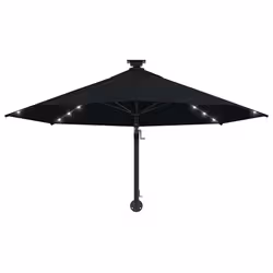 VidaXL 312528 ombrellone da cortile Nero - Vista aggiuntiva 4