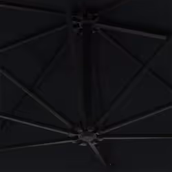 VidaXL 312528 ombrellone da cortile Nero - Vista aggiuntiva 8