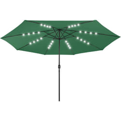 Ombrellone da Giardino con Luci led 400 cm Verde Vidaxl 681881