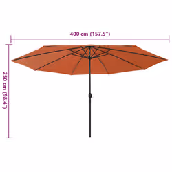 VidaXL 312535 ombrellone da cortile Terracotta - Vista aggiuntiva 7