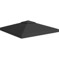 Copertura Superiore per Gazebo a 2 Strati 310 g/m² 3x3 m Nera Vidaxl 7489
