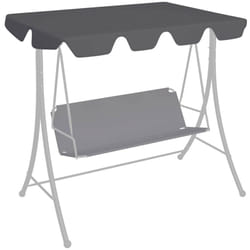 Baldacchino per Dondolo Giardino Antracite 188/168x110/145cm Vidaxl 8573