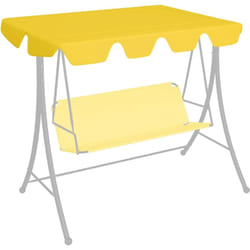 Baldacchino per Dondolo da Giardino Giallo 150/130x70/105 cm