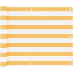 Vidaxl - Paravento da Balcone Bianco e Giallo in Tessuto Oxford varie dimensioni dimensioni : 75x600 cm