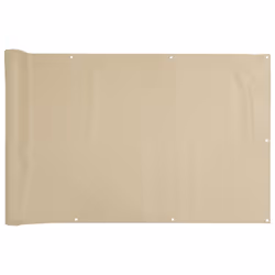 vidaXL Paravento Balcone Beige 120x600 cm in Tessuto Oxford - Vista aggiuntiva 2