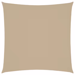 vidaXL Parasole a Vela in Tela Oxford Quadrato 3x3 m Beige - Vista aggiuntiva 2