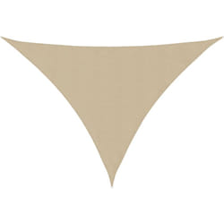 Parasole a Vela Oxford Triangolare 5x7x7 m Beige Vidaxl