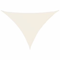 vidaXL Parasole a Vela Oxford Triangolare 3,5x3,5x4,9 m Crema - Vista aggiuntiva 2