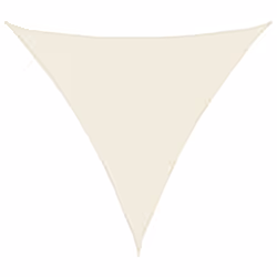 vidaXL Parasole a Vela Oxford Triangolare 4,5x4,5x4,5 m Crema - Vista aggiuntiva 2