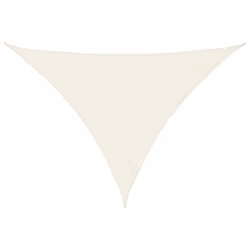 vidaXL Parasole a Vela Oxford Triangolare 4x5x5 m Crema - Vista aggiuntiva 2