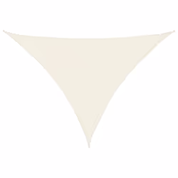 vidaXL Parasole a Vela in Tessuto Oxford Triangolare 5x7x7m Crema - Vista aggiuntiva 2