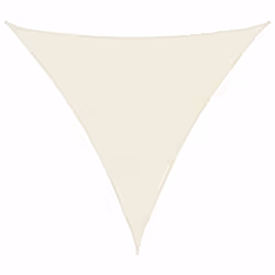vidaXL Parasole a Vela in Tessuto Oxford Triangolare 6x6x6m Crema - Vista aggiuntiva 2