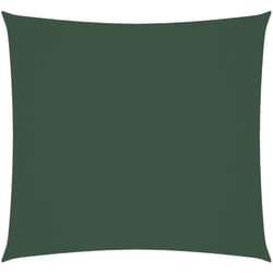 Parasole a Vela in Tela Oxford Quadrato 7x7 m Verde Scuro Vidaxl 26155