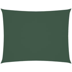 Parasole a Vela Oxford Rettangolare 6x7 m Verde Scuro Vidaxl 85338