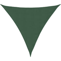 Parasole a Vela Oxford Triangolare 3,6x3,6x3,6 m Verde Scuro Vidaxl
