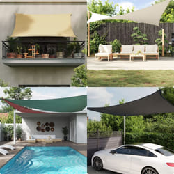 Parasole a Vela Oxford Rettangolare 5x6 m Blu Vidaxl 115285