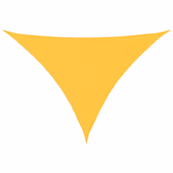 vidaXL Parasole a Vela Oxford Triangolare 3,5x3,5x4,9 m Giallo - Vista aggiuntiva 2