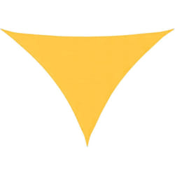 Parasole a Vela Oxford Triangolare 5x7x7 m Giallo Vidaxl 951975