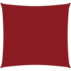 Parasole a Vela in Tela Oxford Quadrata 7x7 m Rosso Vidaxl 210718