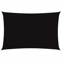 vidaXL Parasole a Vela Oxford Rettangolare 2x4 m Nero - Vista aggiuntiva 2