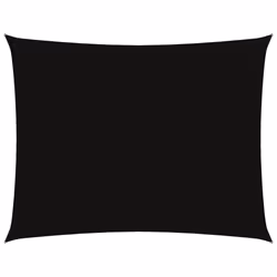 vidaXL Parasole a Vela Oxford Rettangolare 3x4 m Nero - Vista aggiuntiva 2