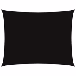 vidaXL Parasole a Vela Oxford Rettangolare 3x6 m Nero - Vista aggiuntiva 2