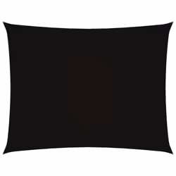vidaXL Parasole a Vela Oxford Rettangolare 3,5x5 m Nero - Vista aggiuntiva 2