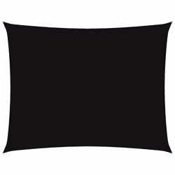 vidaXL Parasole a Vela Oxford Rettangolare 6x7 m Nero - Vista aggiuntiva 2