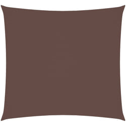 Parasole a Vela in Tela Oxford Quadrata 7x7 m Marrone Vidaxl 54219