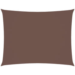Parasole a Vela Oxford Rettangolare 6x7 m Marrone Vidaxl 393315