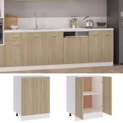 Armadio Inferiore Rovere Sonoma 60x46x81,5 cm Legno Multistratocod mxl 97174