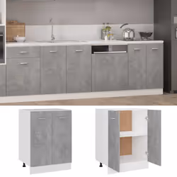 Armadio Inferiore Grigio Cemento 60x46x81,5cm Legno Multistratocod mxl 73086