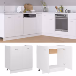 Mobile Sottolavello Bianco 80x46x81,5 cm Legno Multistratocod mxl 120966