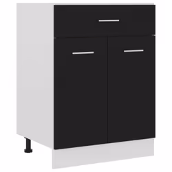Armadio Inferiore con Cassetto Nero 60x46x81,5 cm Multistratocod mxl 97299