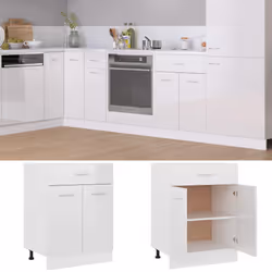 Armadio Inferiore Cassetto Bianco Lucido 60x46x81,5 Multistratocod mxl 121269