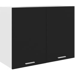 Armadio Sospeso Nero 80x31x60 cm in Truciolato