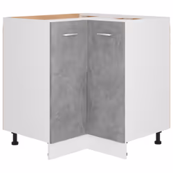 vidaXL Mobile Angolare “Lyon” Grigio Cemento 75,5x75,5x81,5 cm in - Vista aggiuntiva 2