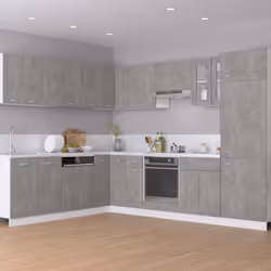 vidaXL Mobile Angolare “Lyon” Grigio Cemento 75,5x75,5x81,5 cm in - Vista aggiuntiva 3