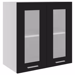Mobile Pensile con Vetro Nero 60x31x60 cm in Legno Multistratocod mxl 120974