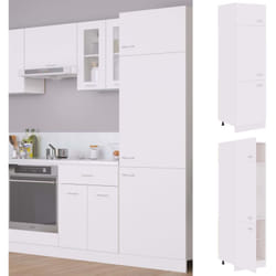 Mobile per Frigo Bianco 60x57x207 cm Legno Multistrato Vidaxl 87045
