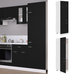 vidaXL Armadio per Frigo “Lyon” Nero 60x57x207 cm