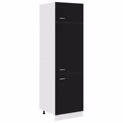vidaXL Armadio per Frigo “Lyon” Nero 60x57x207 cm - Vista aggiuntiva 2