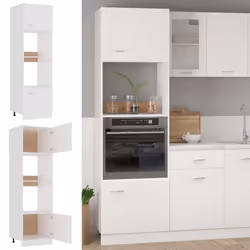 Armadio per Microonde Bianco 60x57x207 cm in Legno Multistratocod mxl 97160