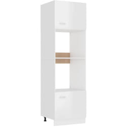 Vidaxl - Mobile Microonde "Lyon" Bianco Lucido 60x57x207 cm