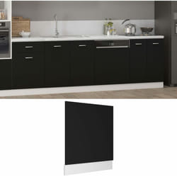 Pannello Lavastoviglie Nero 59,5x3x67 cm Legno Multistrato Vidaxl 54101